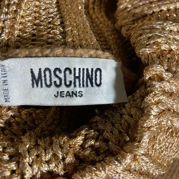 Moschino Gold Cowl Neck Sweater - Picture 3 of 3
